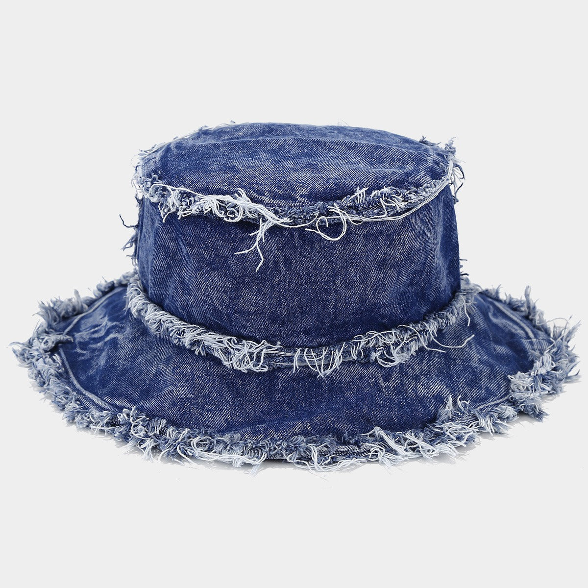 KERRÉ Fringe Denim Bucket Hat