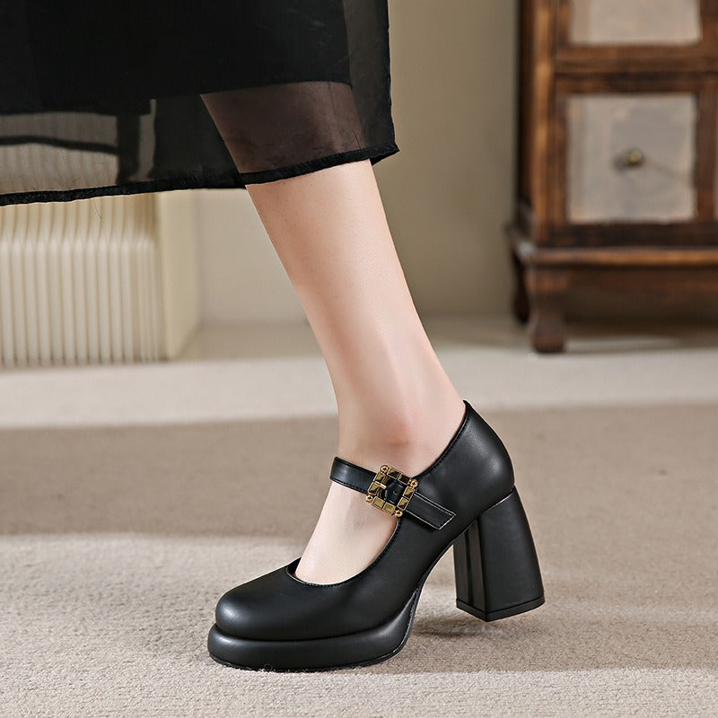 Monroe French Mary Jane Heels