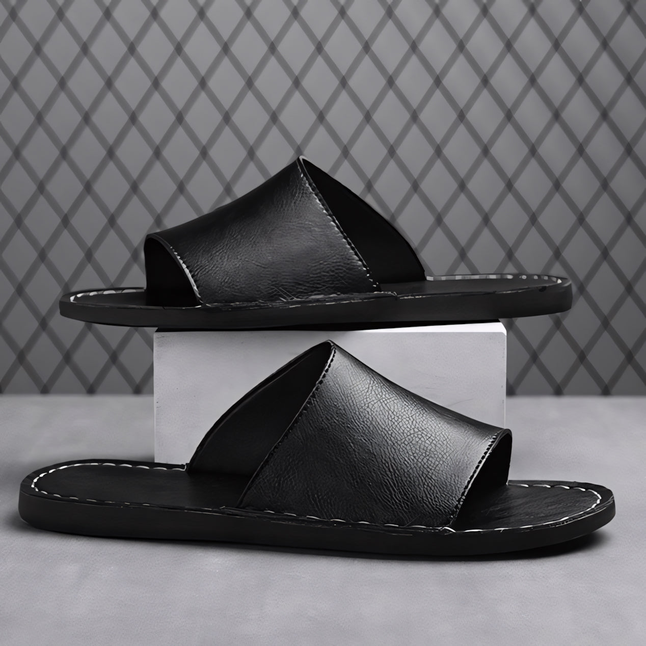 Casa Roma Genuine Leather Slides