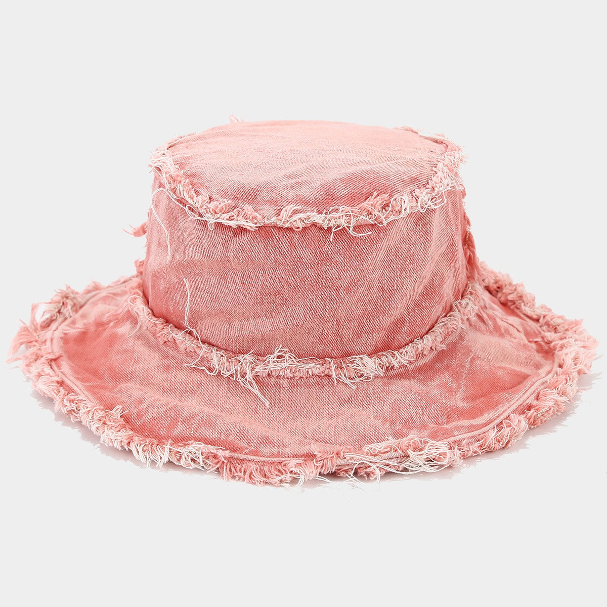 KERRÉ Fringe Denim Bucket Hat