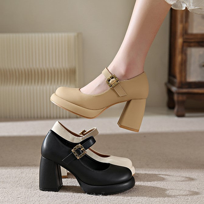 Monroe French Mary Jane Heels