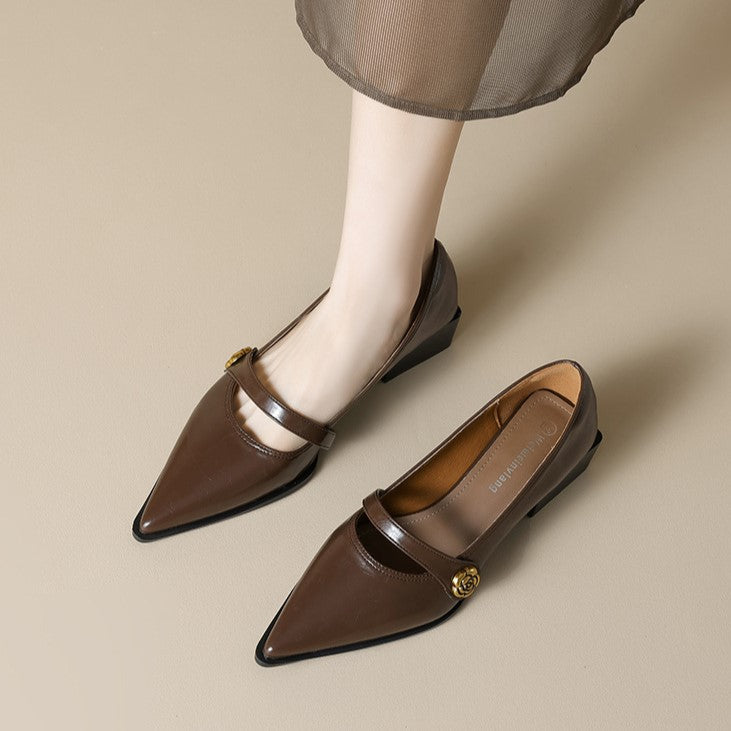 Ava Greene Rosé Slip-Ons