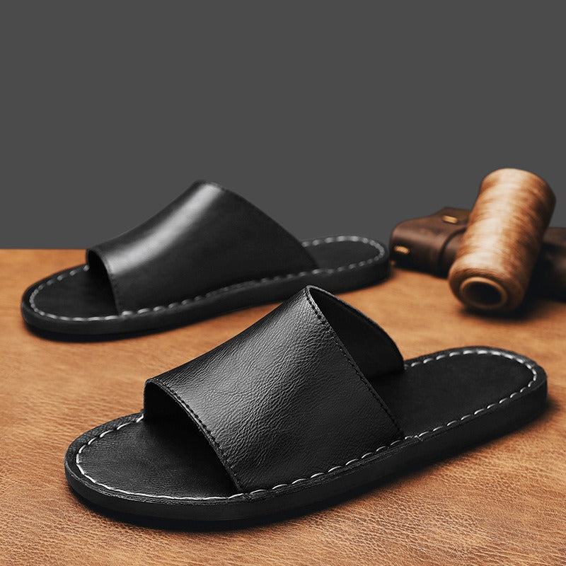 Casa Roma Genuine Leather Slides
