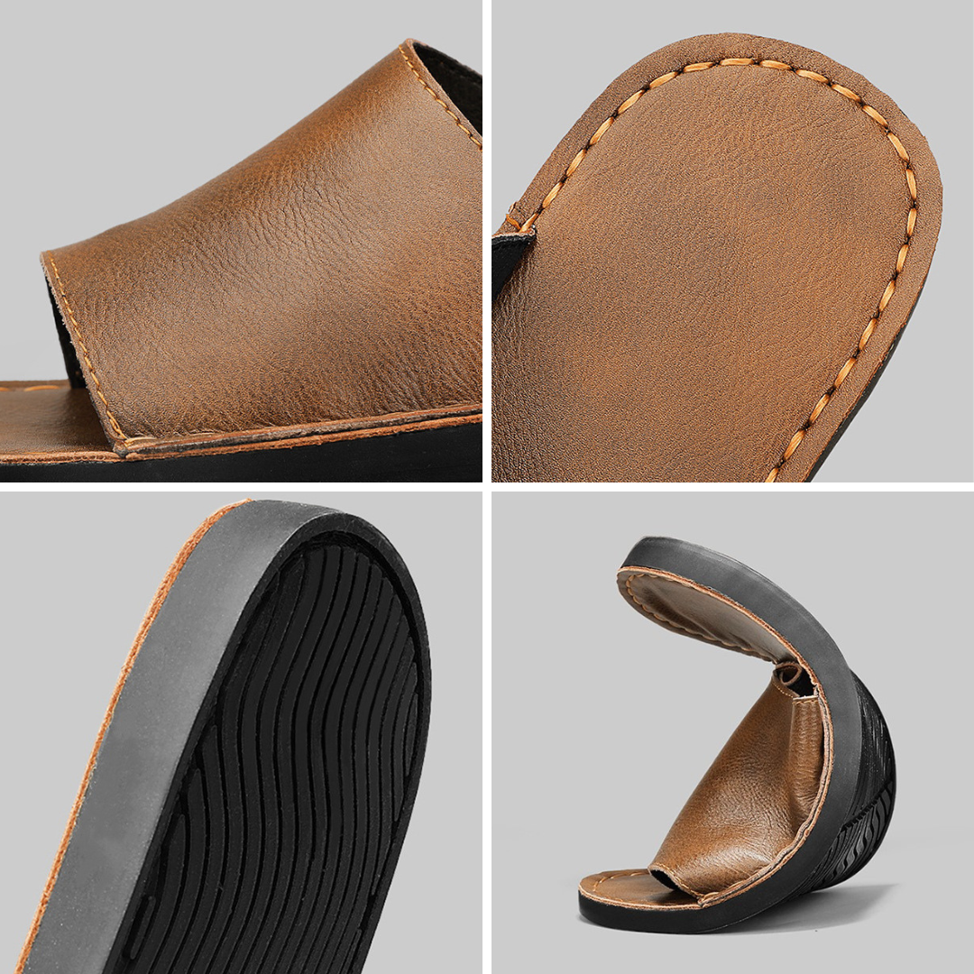 Casa Roma Genuine Leather Slides
