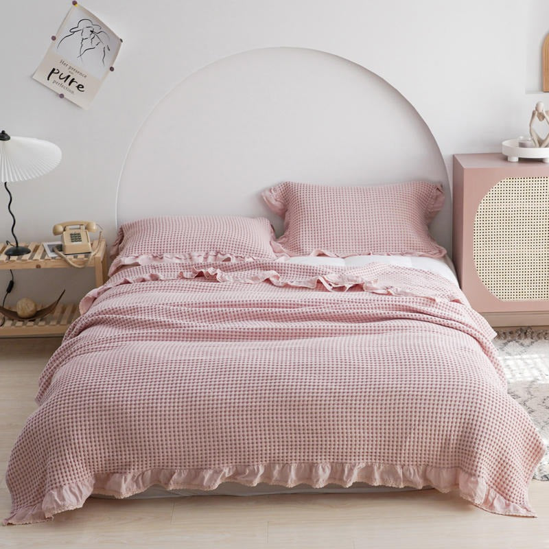 Élan Home Waffle Blanket Set
