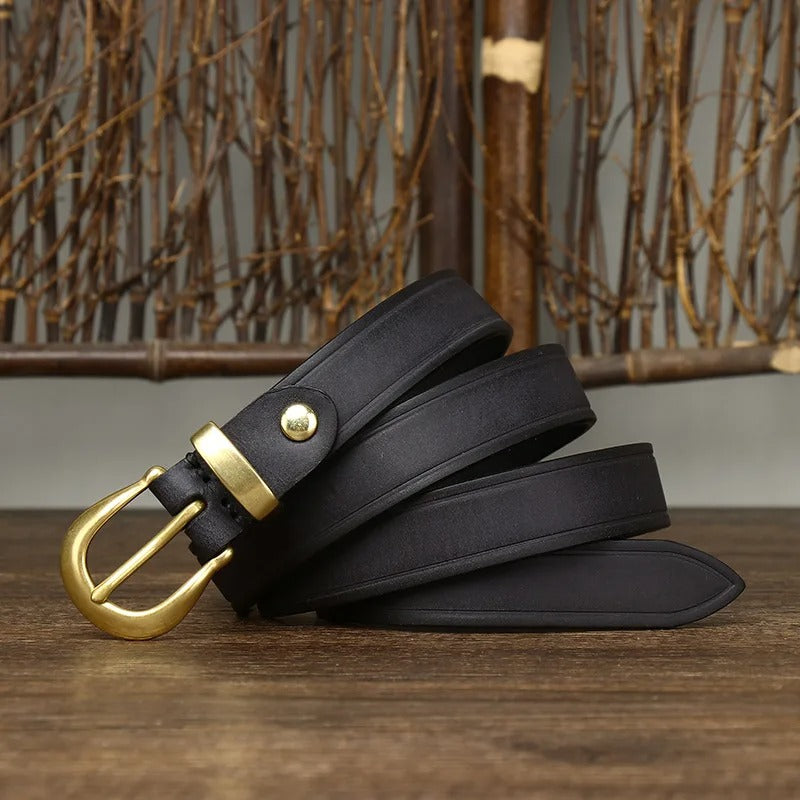 Velouré Legacy Brass Buckle Belt