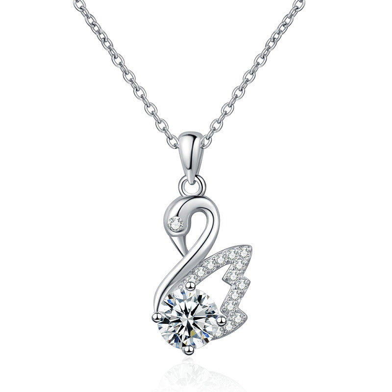 Velouré Swan's Love Necklace