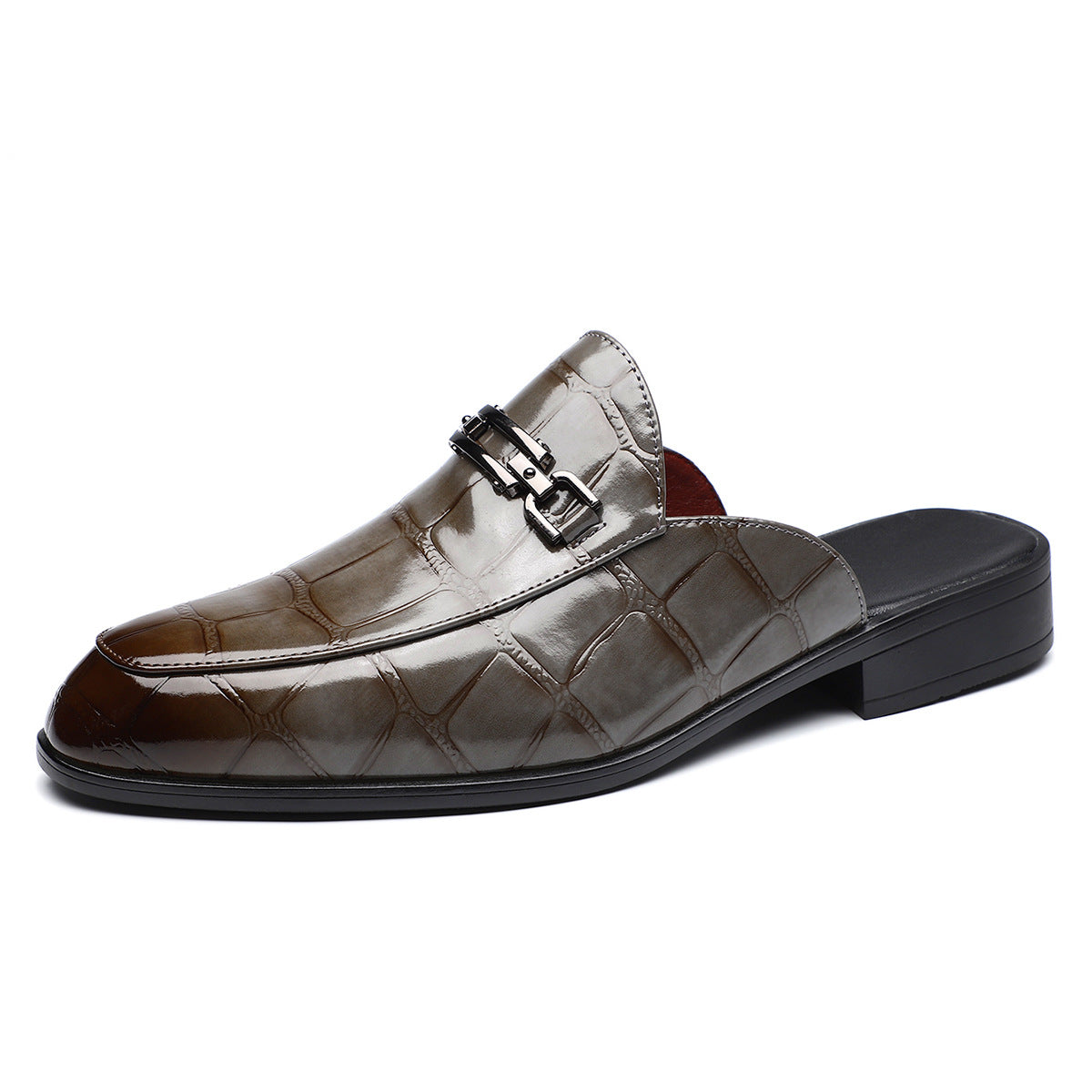 Victor Grey Croc Slip-On