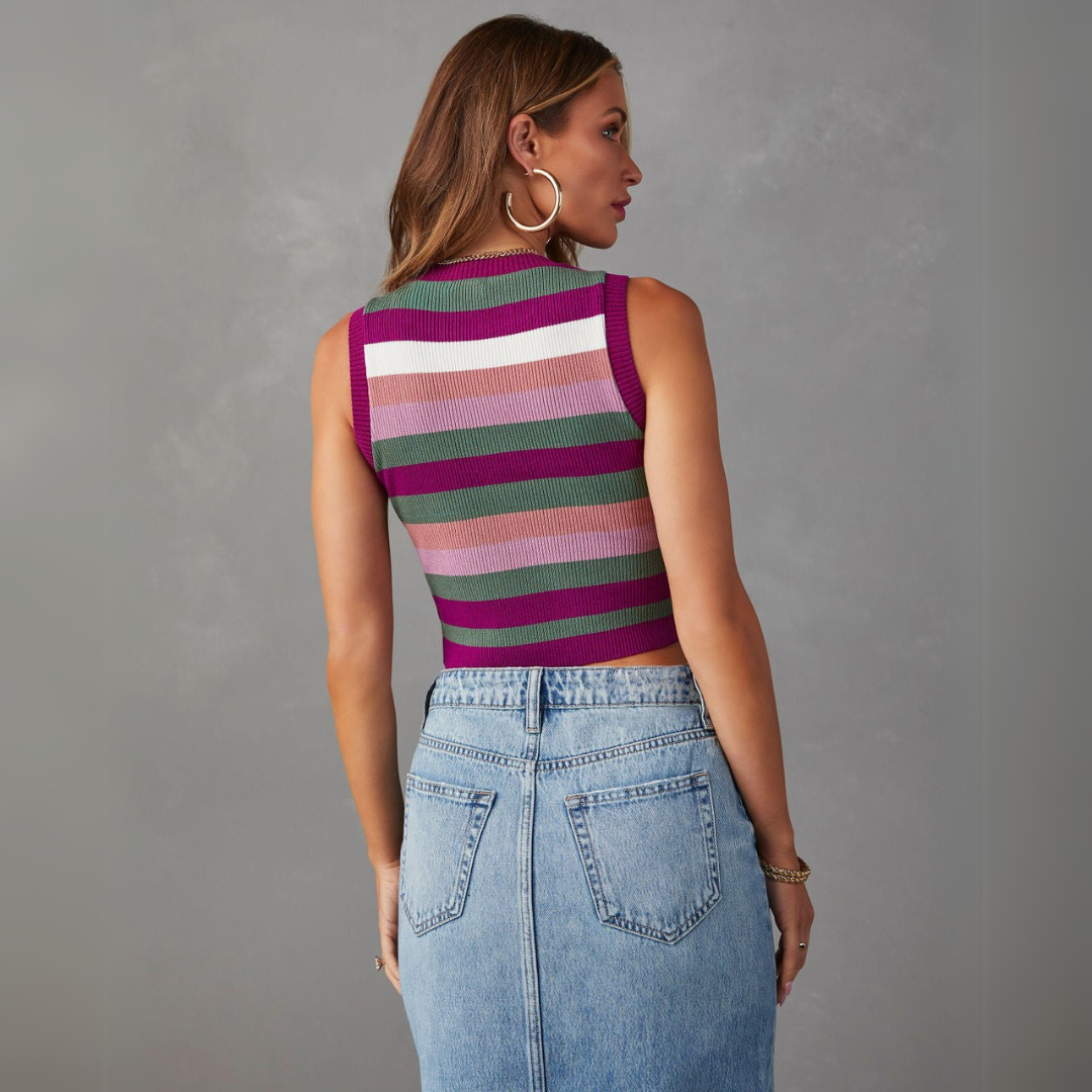 Vivienne Lane High Slit Denim Skirt