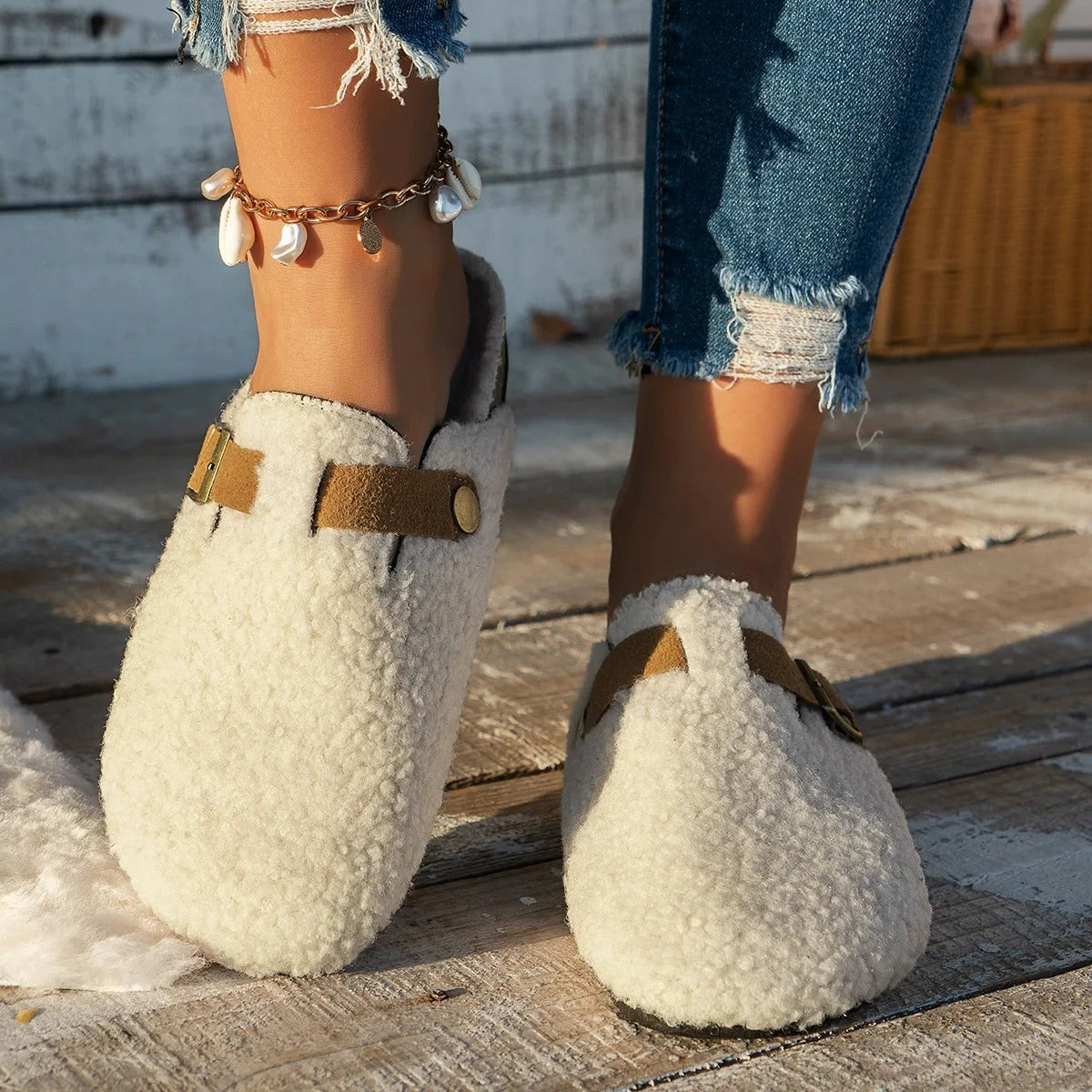 Mukava™ Frosted Plush Mule