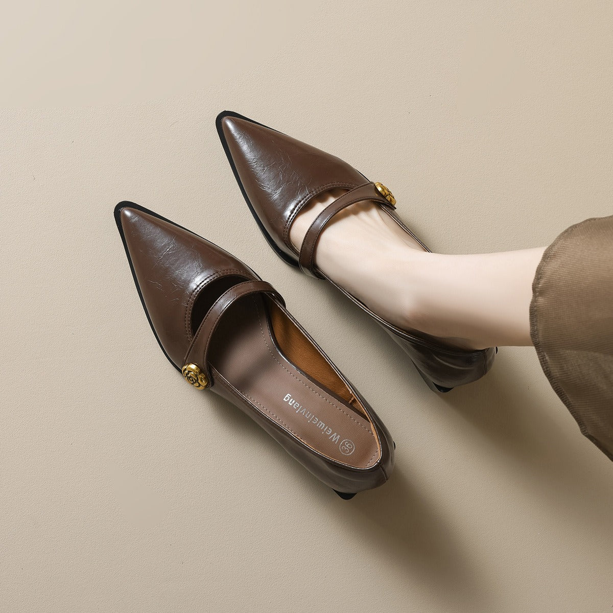 Ava Greene Rosé Slip-Ons
