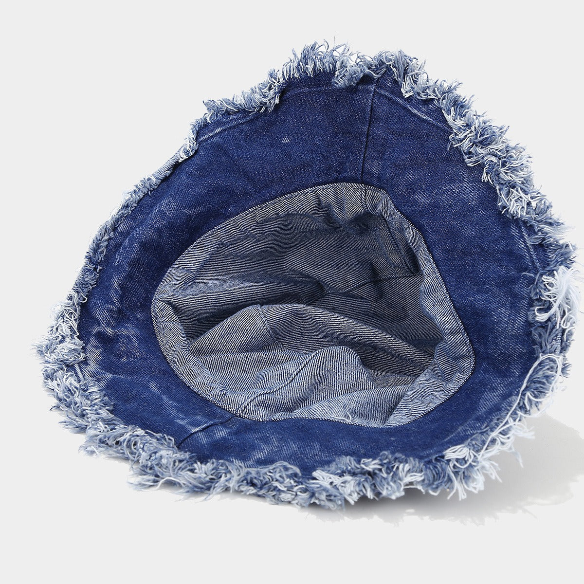 KERRÉ Fringe Denim Bucket Hat