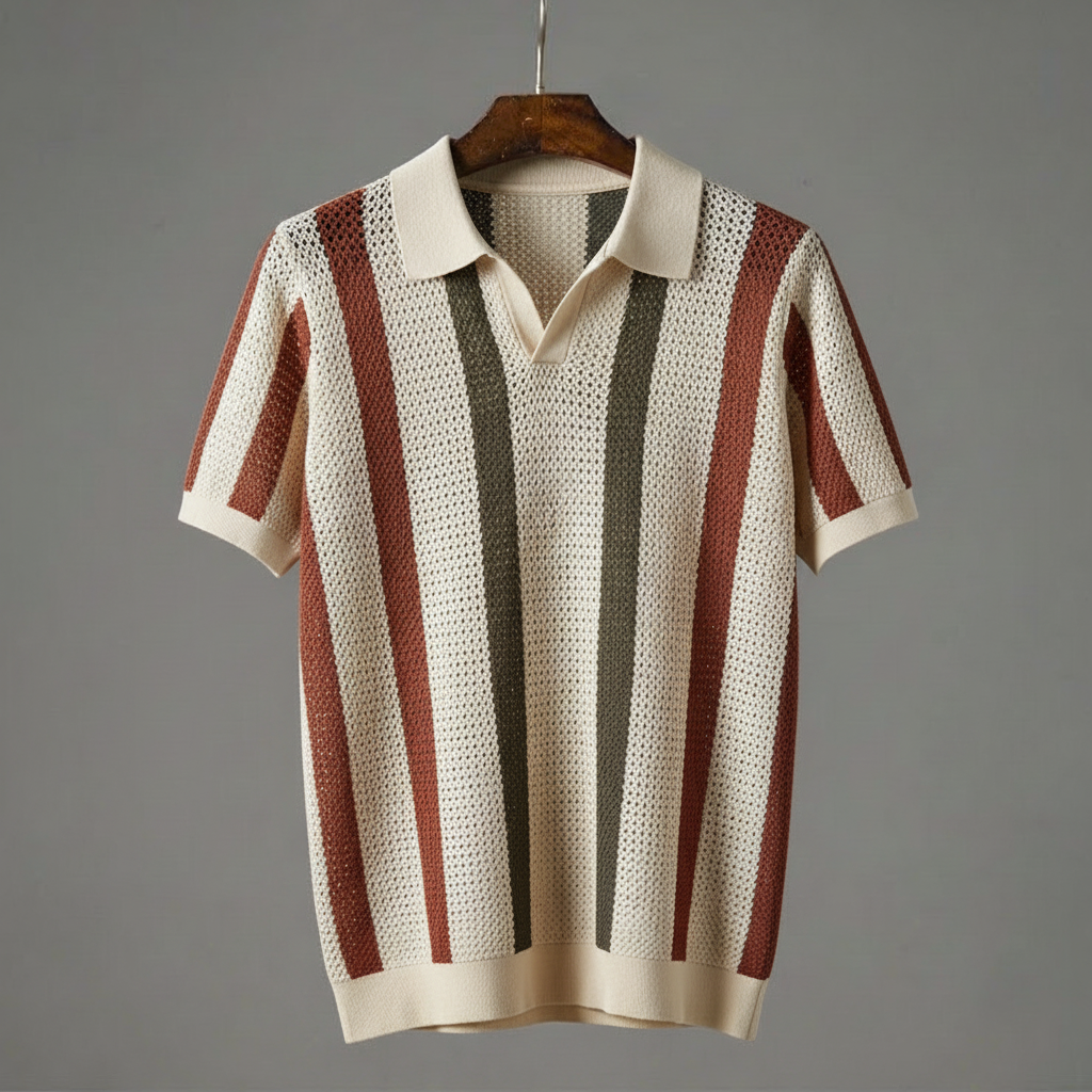 Blake Holloway Striped Knit Polo