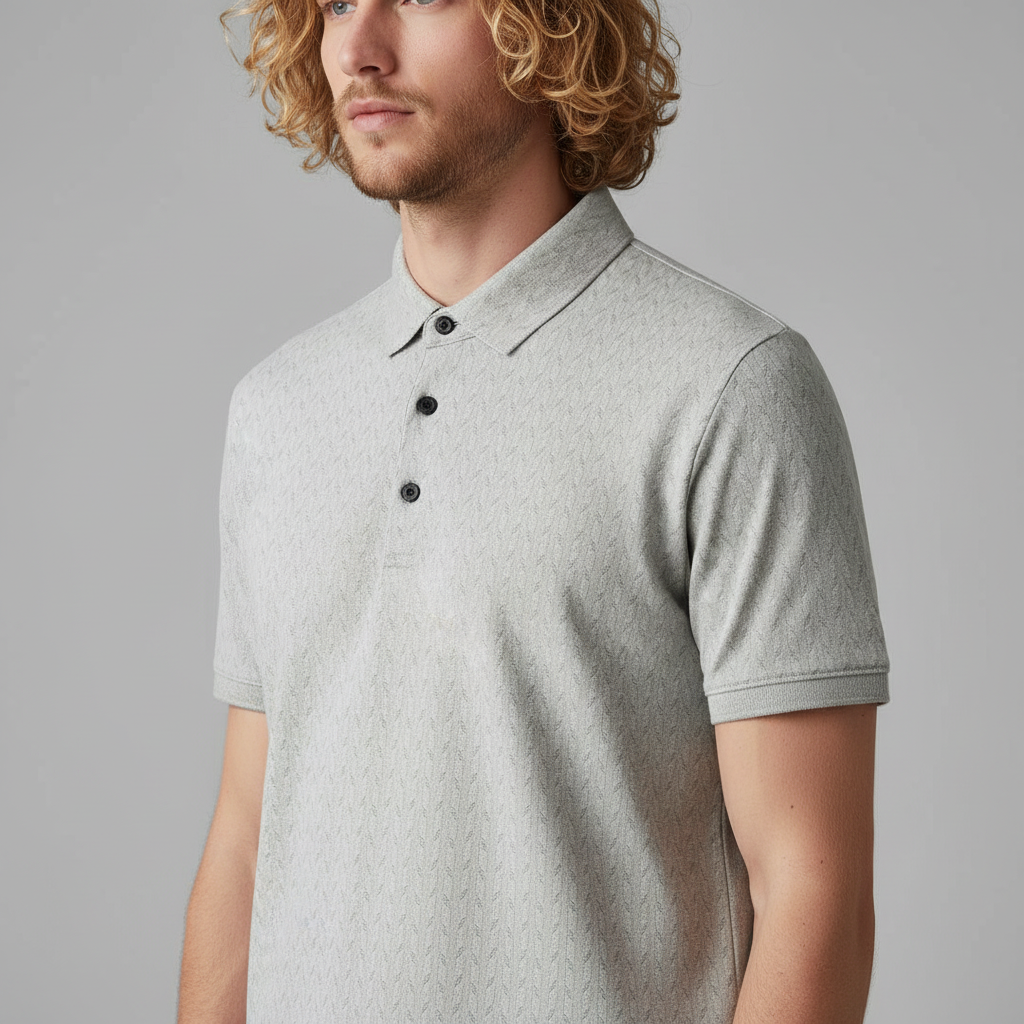 Donavan Feather Lapel Polo