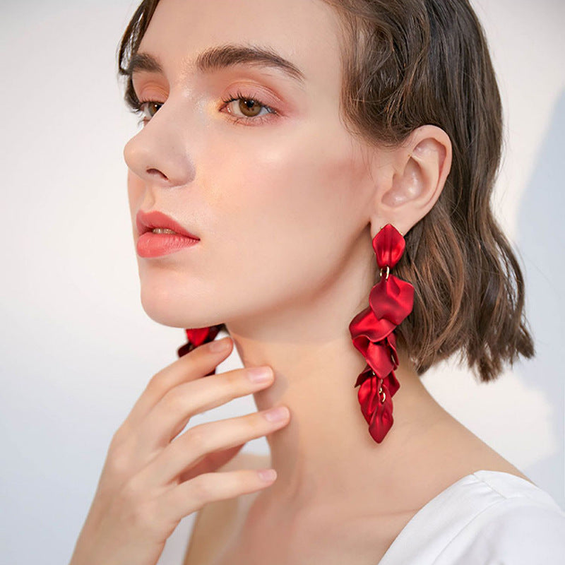 Velouré Cascading Petal Earrings