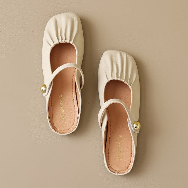 Ava Greene Creased Slip-Ons