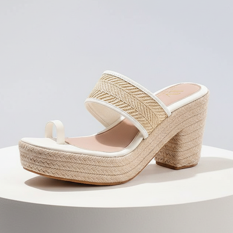 Élise Square Toe Hemp Mule