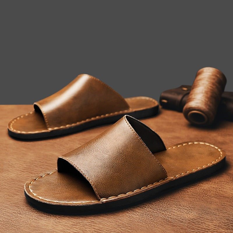 Casa Roma Genuine Leather Slides