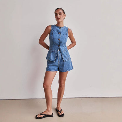 Ava Greene Cinch Denim Set