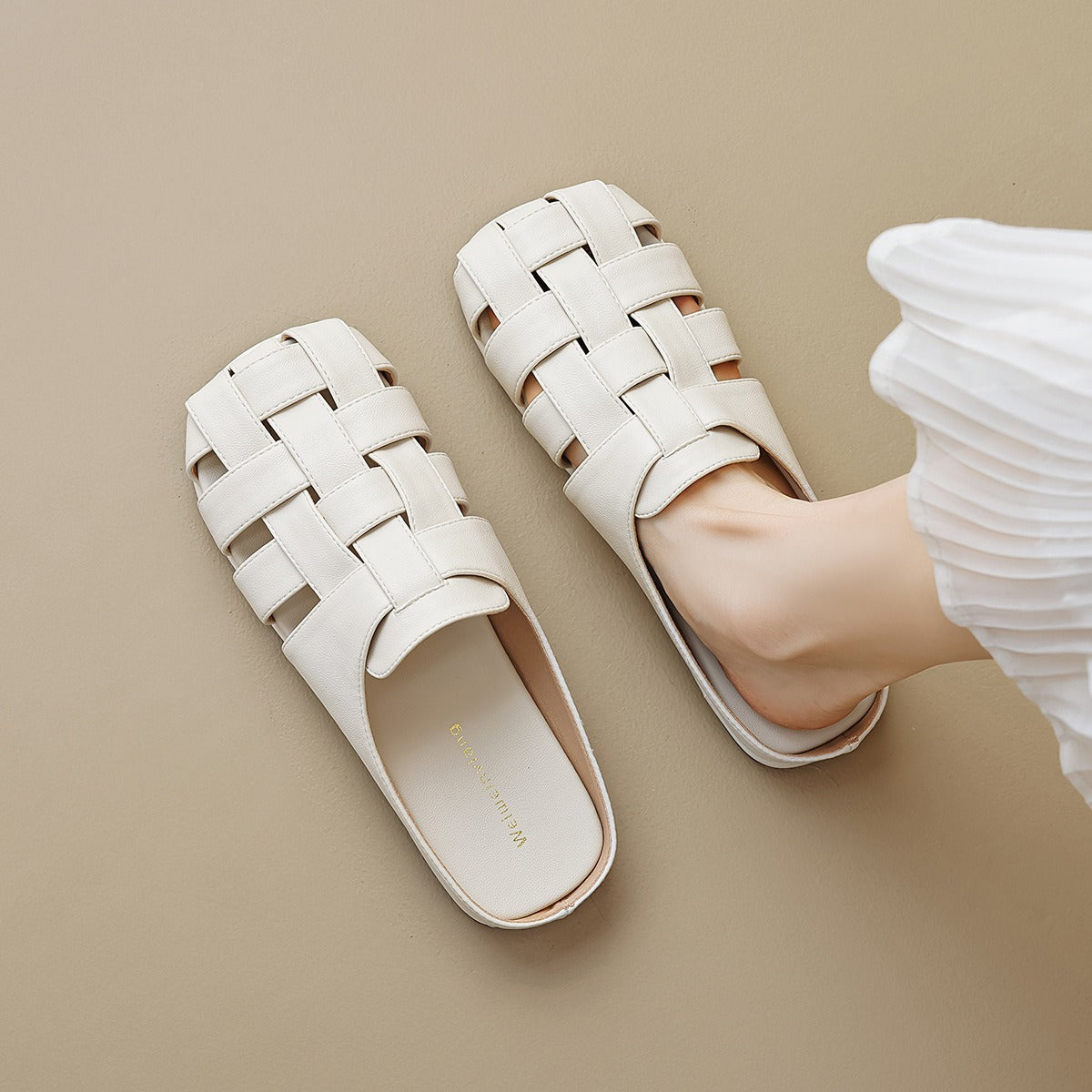 Ava Greene Woven Slip-Ons