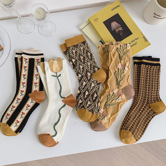 Vanessa Shelly | Vintage Golden Harvest Socks (5 Pair Set)