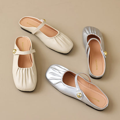 Ava Greene Creased Slip-Ons