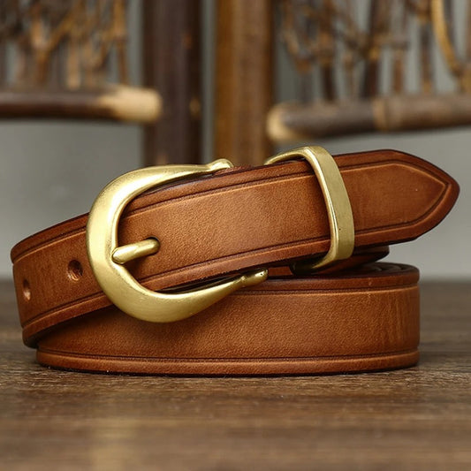 Velouré Legacy Brass Buckle Belt