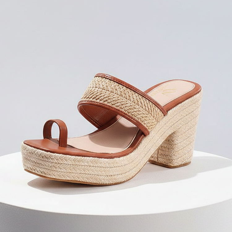 Élise Square Toe Hemp Mule