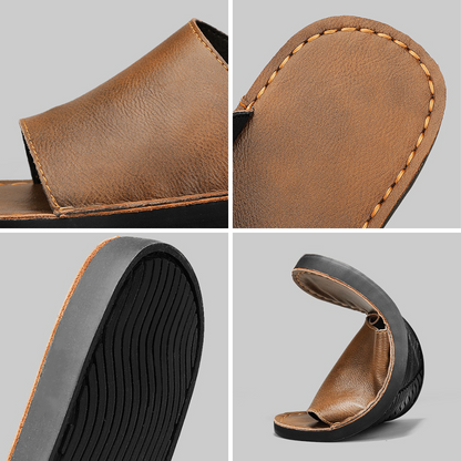 Casa Roma Genuine Leather Slides