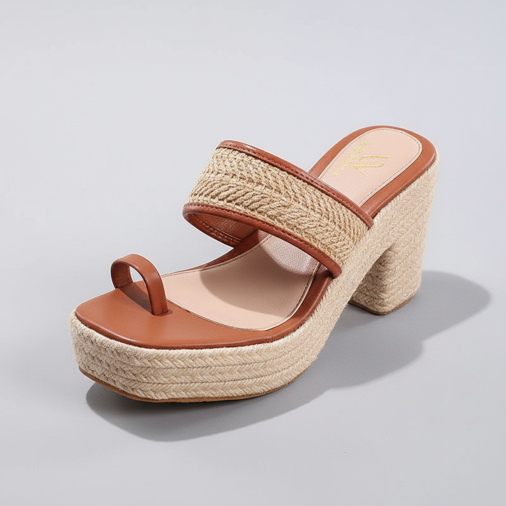 Élise Square Toe Hemp Mule