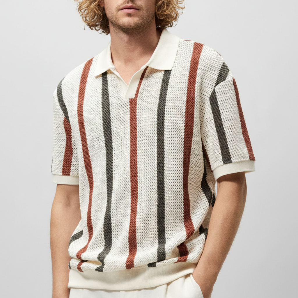 Blake Holloway Striped Knit Polo