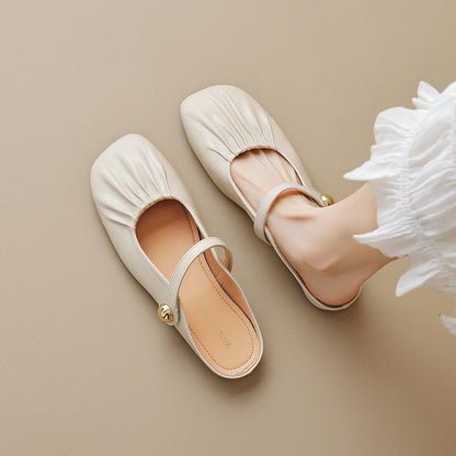Ava Greene Creased Slip-Ons