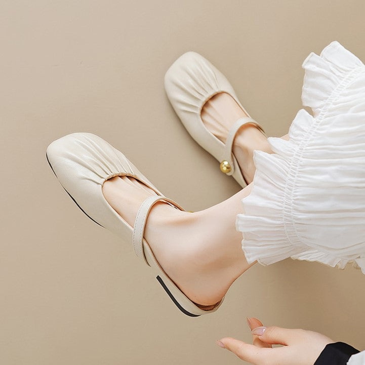 Ava Greene Creased Slip-Ons