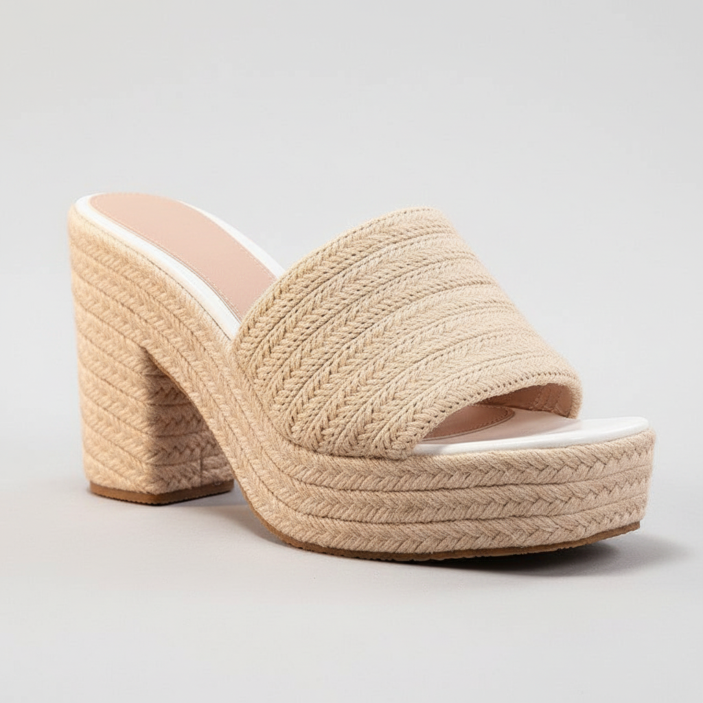 Élise Raffia Woven Sandals