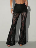 Léa Nightclub Lace Flared Pants