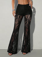 Léa Nightclub Lace Flared Pants