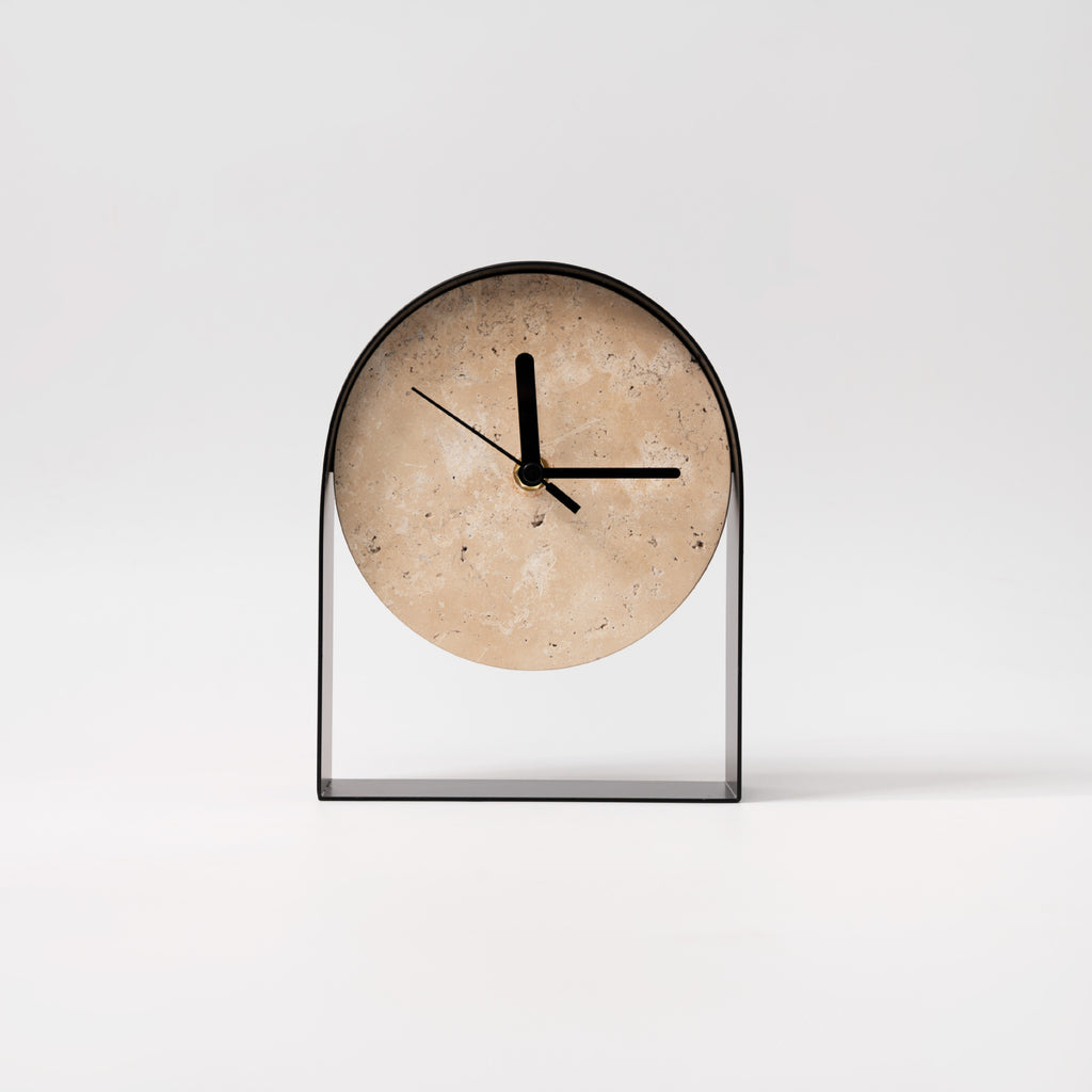 Minimal Stone Wabi-Sabi Clock