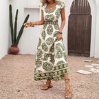 Salma Boho A-Line Floral Sundress