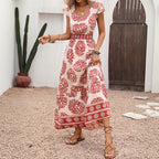 Salma Boho A-Line Floral Sundress