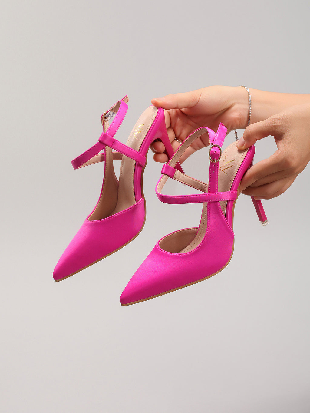 Élise Luxe Satin Slingback Heels