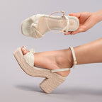 Élise Woven Vacation Wedge Sandals