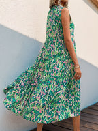 Léa Abstract Boho Summer Midi Dress