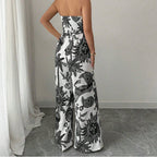 Léa Floral Backless Jumpsuit