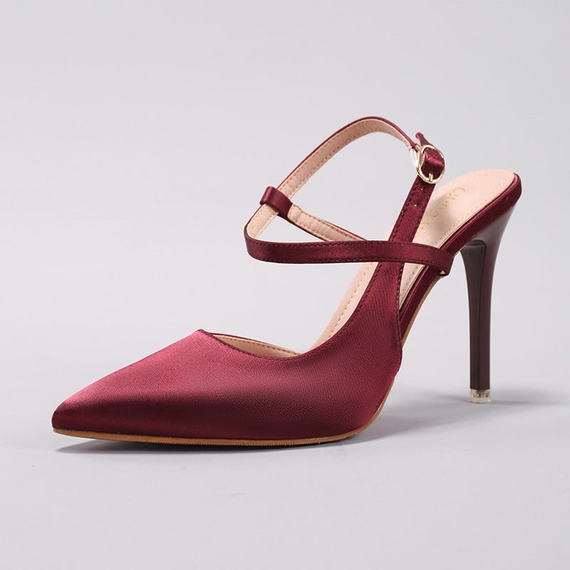 Élise Luxe Satin Slingback Heels