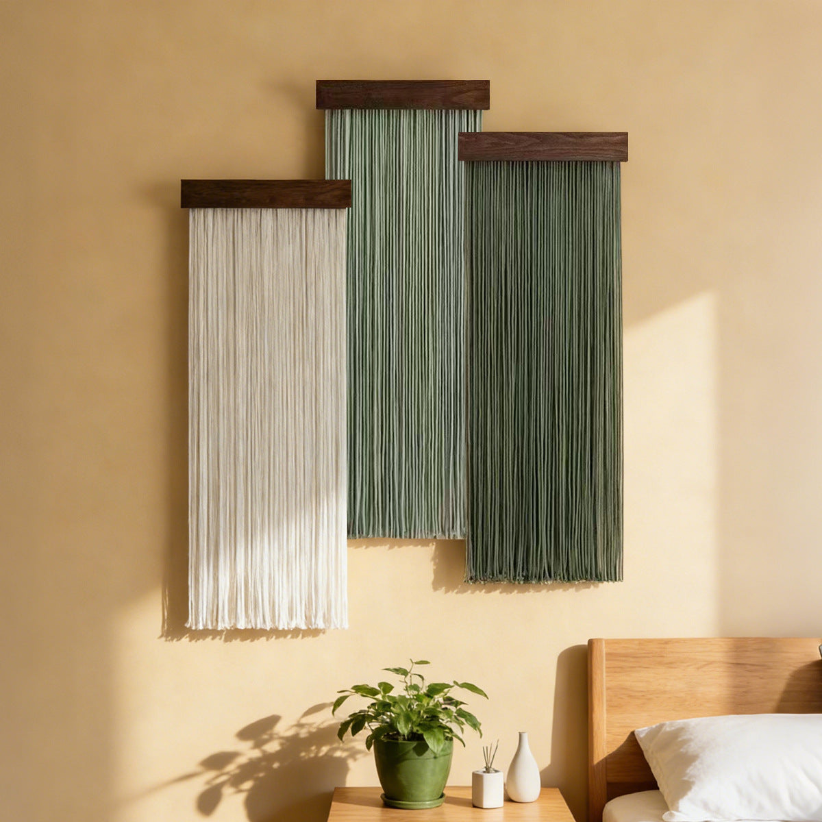 Thise Earth Green Boho Tapestry Set
