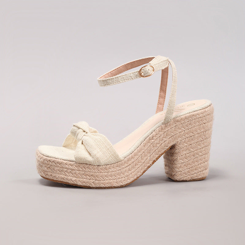 Élise Woven Vacation Wedge Sandals