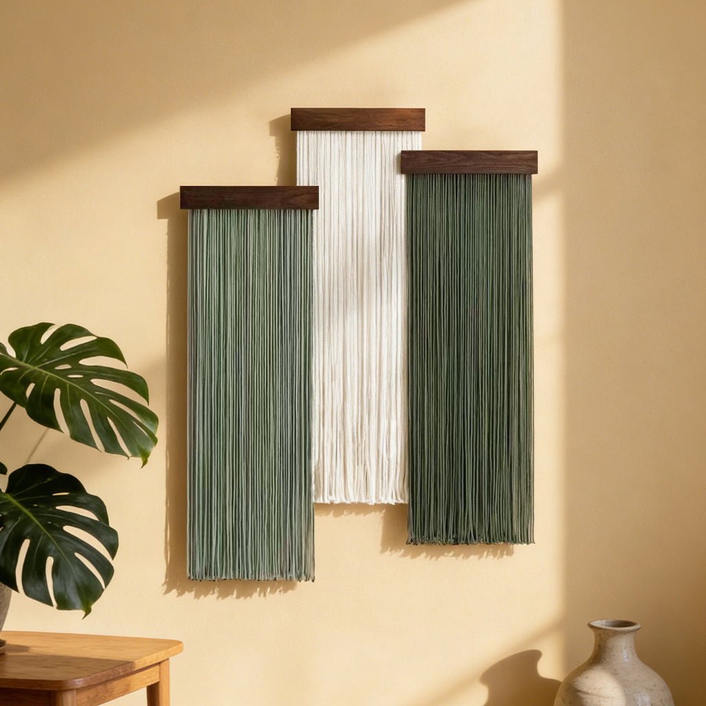 Thise Earth Green Boho Tapestry Set