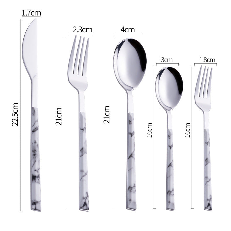 Château Oaks Nordic Marble Cutlery Set