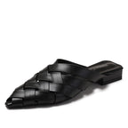 Élise Woven Pointed-Toe Mules