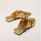Élise Woven Pointed-Toe Mules